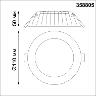 Встраиваемый светодиодный светильник Novotech Gesso 358805 Image 2