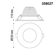 Встраиваемый светодиодный светильник Novotech Glok 358027 Image 2