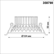 Встраиваемый светодиодный светильник Novotech SPOT NT21 000 BIND 358790 Image 3