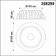 Встраиваемый светодиодный светильник Novotech Mars 358299 Image 3