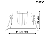 Встраиваемый светодиодный светильник Novotech Knof 358696 Image 3