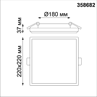 Встраиваемый светильник Novotech SPOT NT21 000 PANDORA 358682 Image 1