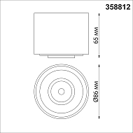 Потолочный светодиодный светильник Novotech Gesso 358812 Image 3