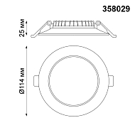 Встраиваемый светодиодный светильник Novotech Luna 358029 Image 2