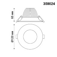 Встраиваемый светодиодный светильник Novotech Glok 358024 Image 2