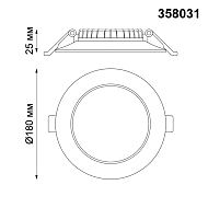 Встраиваемый светодиодный светильник Novotech Luna 358031 Image 2