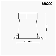 Встраиваемый светодиодный светильник Novotech Varpas 358200 Image 1