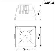 Встраиваемый светодиодный светильник Novotech Metis 358482 Image 2