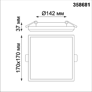 Встраиваемый светильник Novotech SPOT NT21 000 PANDORA 358681 Image 1