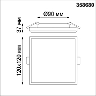 Встраиваемый светодиодный светильник Novotech SPOT NT21 000 PANDORA 358680 Image 1