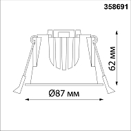 Встраиваемый светодиодный светильник Novotech Knof 358692 Image 2