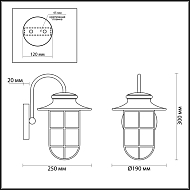 Уличный настенный светильник Odeon Light Helm 4171/1W Image 2