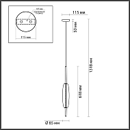 Подвесной светодиодный светильник Odeon Light Spindle 4792/12L Image 2