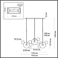 Подвесная светодиодная люстра Odeon Light Bubbles 4802/36L Image 2