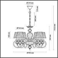 Подвесная люстра Odeon Light Medea 4186/6 Image 2