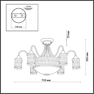 Потолочная люстра Odeon Light Salona 2641/9C Image 2