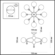 Потолочная люстра Odeon Light Jolly 3953/8C Image 2