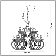 Подвесная люстра Odeon Light Zefiro 3932/15 Image 3