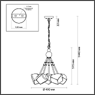 Подвесная люстра Odeon Light Stono 4789/5A Image 3