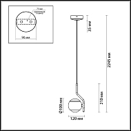 Подвесной светодиодный светильник Odeon Light Elon 3915/9L Image 3