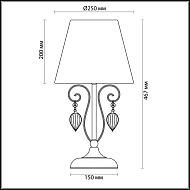 Настольная лампа Odeon Light Niagara 3921/1T Image 3