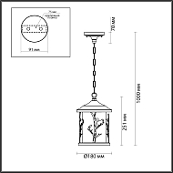 Уличный подвесной светильник Odeon Light Cuita 4963/1 Image 3