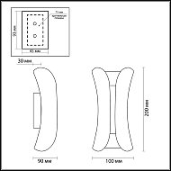 Уличный настенный светодиодный светильник Odeon Light Krista 3886/6WG Image 2