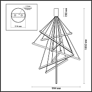 Подвесной светодиодный светильник Odeon Light Cometa 3860/96B Image 3