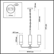 Подвесная люстра Odeon Light Stepi 4659/6 Image 3