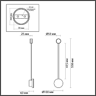 Настенный светодиодный светильник Odeon Light Gent 4339/8WLA Image 3