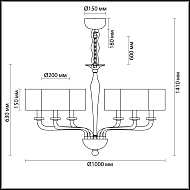 Подвесная люстра Odeon Light Vosta 4727/6 Image 3