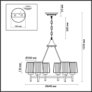 Подвесная люстра Odeon Light Dogana 4656/6 Image 3