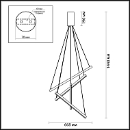 Подвесной светодиодный светильник Odeon Light Cometa 3860/48B Image 2