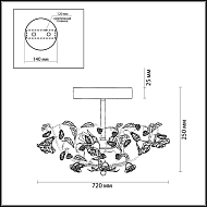 Потолочная люстра Odeon Light Oxonia 2585/5 Image 2