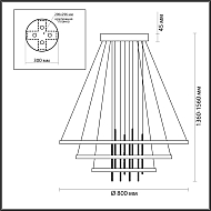 Подвесной светодиодный светильник Odeon Light Monica 3901/99L Image 3