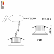 Встраиваемый светодиодный светильник ST Luce ST703.438.10 Image 3