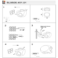 Уличный настенный светодиодный светильник ST Luce Volti SL9505.401.01 Image 1