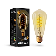 Лампа светодиодная диммируемая Voltega E27 4W 2000К прозрачная VG10-ST64GE27warm4W-FB 7077 - купить онлайн в интернет-магазине Люстра-Тут (Санкт-Петербург) недорого