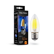 Лампа светодиодная филаментная Voltega E27 6W 2800K прозрачная VG10-C1E27warm6W-F 7046 - купить онлайн в интернет-магазине Люстра-Тут (Санкт-Петербург) недорого