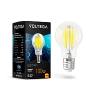 Лампа светодиодная филаментная Voltega E27 10W 2800К прозрачная VG10-А1E27warm10W-F 7102 - купить онлайн в интернет-магазине Люстра-Тут (Санкт-Петербург) недорого