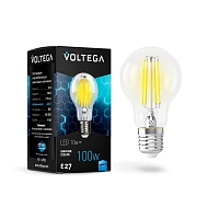 Лампа светодиодная филаментная Voltega E27 10W 4000К прозрачная VG10-А1E27cold10W-F 7101 - купить онлайн в интернет-магазине Люстра-Тут (Санкт-Петербург) недорого