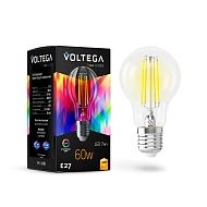 Лампа светодиодная Voltega E27 7W 2800K прозрачная VG10-A60E27warm7W-FHR 7154 Image 0