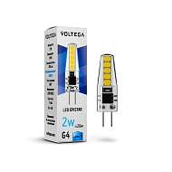 Лампа светодиодная Voltega G4 2W 4000K прозрачная VG9-K1G4cold2W 7145 - купить онлайн в интернет-магазине Люстра-Тут (Санкт-Петербург) недорого