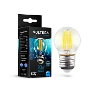 Лампа светодиодная Voltega E27 6,5W 4000K прозрачная VG10-G45E27cold9W-F 7139 Image 0